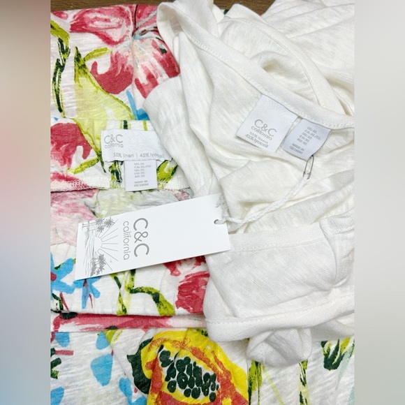 C&C California Linen Blend 2-Piece Skirt & Tank Set Size XL NWT - Picture 6 of 6